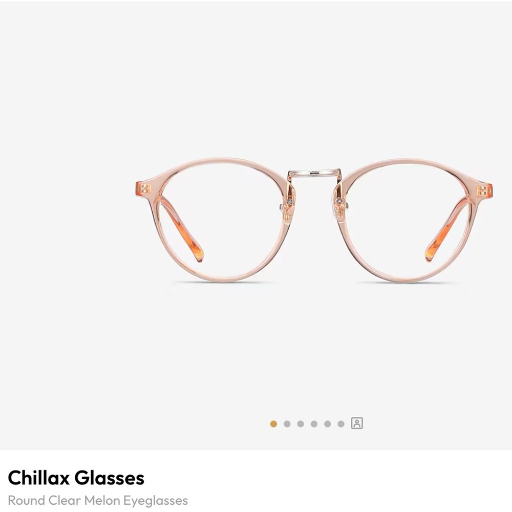 Eyebuy Direct Chillax Orange Melon Clear Frames Glasses